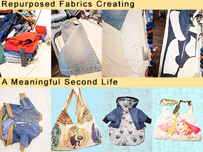 Repurposed fabrics creating a meaningful second life